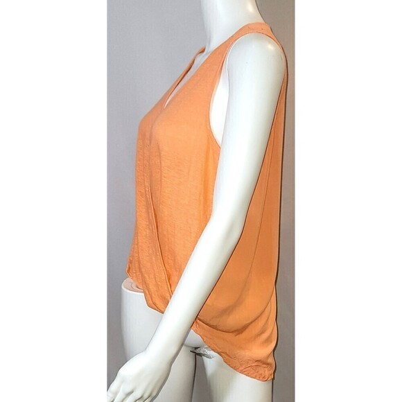 Femme Twist Crossover 100% Linen Tee - Size L - Picture 3 of 8